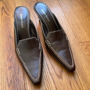 💟Karen Scott brown mules, 6M